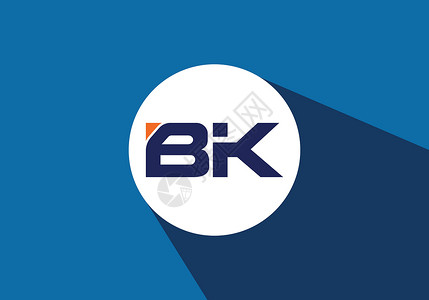 BK 初始字母标志设计创意现代字母矢量图标标志插图身份圆圈品牌艺术公司标识网络银行业汽车咨询背景图片