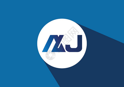 AJ 初始字母标志设计创意现代字母矢量图标标志插图圆圈推广咨询银行业公司艺术网络品牌营销身份背景图片