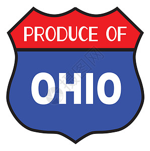 俄亥俄州白色交通绘画插图路线州际公路插画