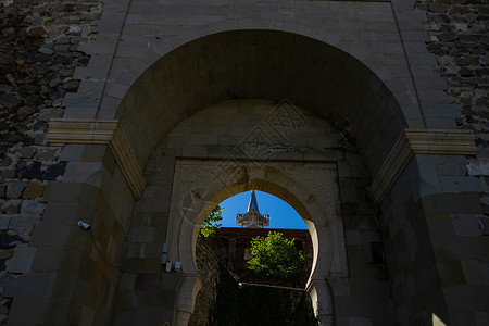 Akhaltsikhe的拉巴特城堡建筑学阳台旅游卡片后宫迷宫堡垒喷泉地区雕刻背景图片