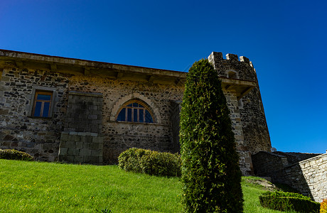 Akhaltsikhe的拉巴特城堡喷泉后宫雕刻旅游旅行堡垒池塘卡片窗户建筑学背景图片