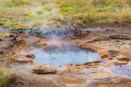 不随地吐痰冰岛的Geysir金球圈 热热热地热地热泉喷发泥浆背景
