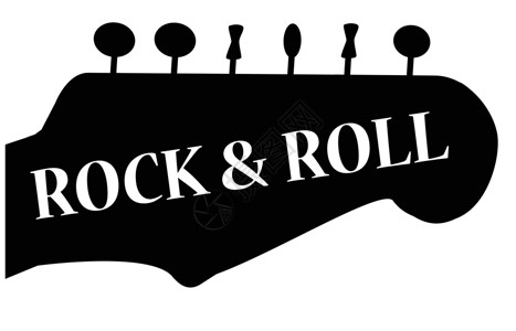 摇滚吉他头牌岩石电吉他实心音乐艺术品绘画黑色机器艺术乐器插画
