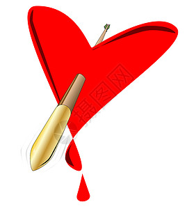Cupids 箭头红色插图艺术品绘画艺术浪漫卡片背景图片