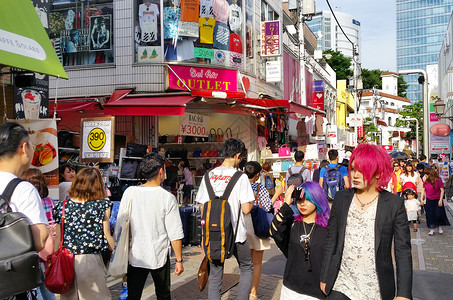 店铺原宿素材东京原宿竹下街背景