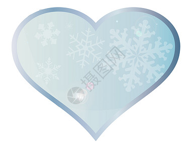 爱之冬新年背景雪花下雪蓝色季节性庆典薄片插图背景图片