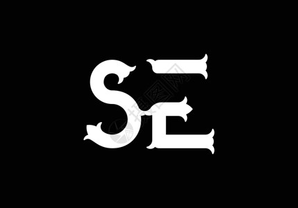 极简立夏字体ESE 初始字母标志设计矢量模板公司业务标识的图形字母符号插图缩写网络身份字体奢华刻字品牌书法圆圈设计图片