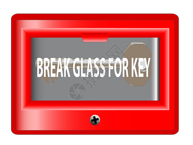 分换豪礼断分玻璃换密钥红色艺术品按钮洒水器部门警笛玻璃情况插图安全背景