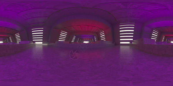 3d 插图 3d 渲染 vr 360 几何背景的全景抽象图像地面中心白色商业走廊隧道天花板建筑建筑学房间背景图片