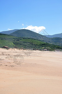 科西卡南部美丽的风景 阿贾西奥草地旅游全景港口太阳能板旅行太阳活力海湾海滩背景图片