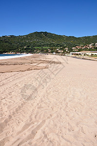 科西卡南部美丽的风景 阿贾西奥活力全景海湾港口草地太阳能板旅行太阳旅游海滩背景图片