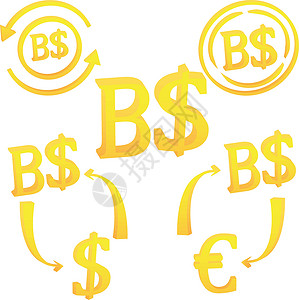 文莱苏丹国的文莱元货币符号图标设计图片