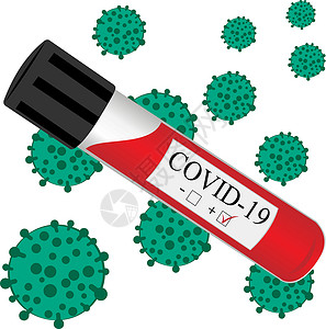 冠状病毒感染实验室分析用血液试管微生物学汇率生物学市场呼吸感染生物医疗药品技术背景图片