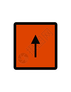 右上角橙色框图标设计 eps 1 中的向上箭头插画