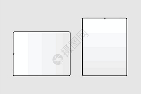 逼真的现代黑色平板电脑样机现代平板电脑空白屏幕平面样式矢量平板电脑技术电子书插图药片嘲笑商业反应标签电话电子设计图片