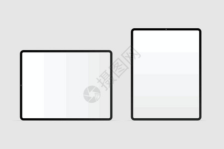 逼真的现代黑色平板电脑样机现代平板电脑空白屏幕平面样式矢量平板电脑网络白色笔记本反应触摸屏药片展示水平电子书电子设计图片