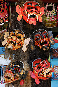 传统面具文化艺术背景图片