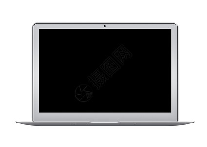 白色背景的孤立笔记本电脑视网膜工具屏幕展示小样背景图片