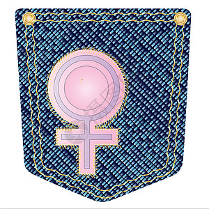 金星编织蓝色粉色缝纫针脚织物牛仔裤牧马人纺织品女性背景图片