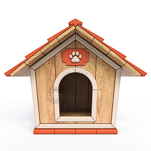 狗的房子木制狗屋正面图3背景