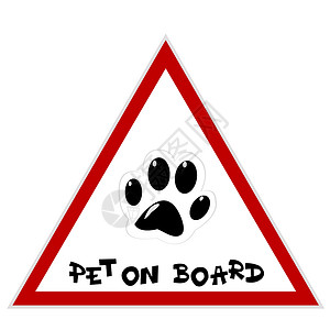 三角形猫素材带 pa 的宠物上船标志背景
