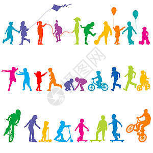 小型自行车彩色活动儿童集背景