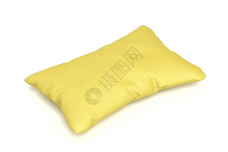 舒适的黄色枕头背景图片