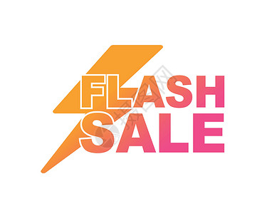 带有雷声 ico 的渐变字样 FLASH SALE背景图片