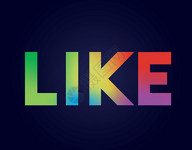 渐变彩虹颜色标准粗体字母表字母词 LIK背景图片