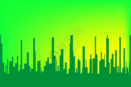 城市绿景建筑物插图摩天大楼景观绘画建筑学日出日落背景图片