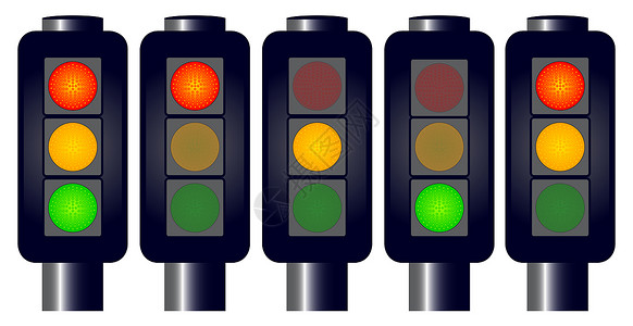 交通灯灯路标运输绿灯白色绘画停车二极管艺术品警告艺术背景