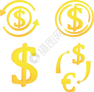 美元 3D 图标货币金融符号符号背景图片
