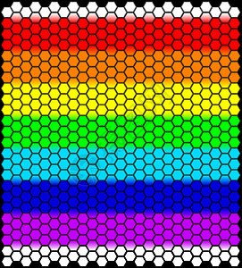 六边形的彩虹蜂窝创造力规律性六边形蜂巢艺术插图绘画背景