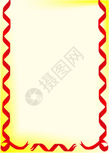 丝带边界红色文本背景黄色丝带海报插图背景图片