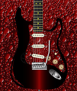 吉他泡泡插图金属音乐气泡乐器背景图片