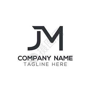 创意字母 JM 标志设计矢量模板 初始链接字母 JM 徽标设计建造市场公司主义者标识金融技术网络营销商业背景图片