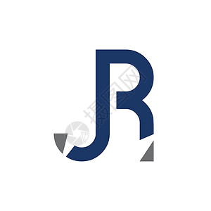信小呆创意字母 JR 标志设计矢量模板 初始连接字母 JR 标志设计咨询会计建造技术极简品牌市场公司网络标识插画