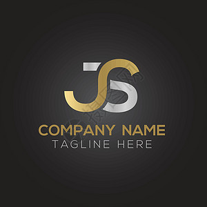 创意字母 JS 标志设计矢量模板 初始链接字母 JS 标志设计市场极简技术商业会计建造网络标识公司咨询插画