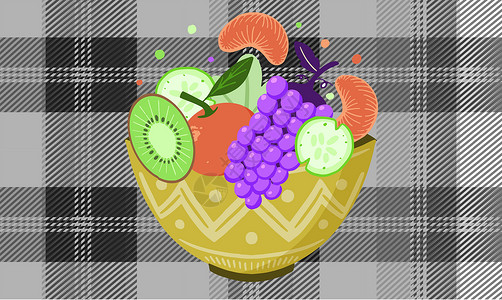 碗里的水果 其本子是素的装饰静物蔬菜饮食作品蓝色木头风格叶子树叶背景图片
