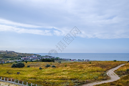 以阿佐夫海为岸边风景  祖国之乡  村海滩巨石小屋海角小路天空酒店博物馆海岸支撑背景图片