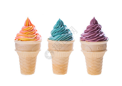 冰淇淋奶制品糖霜产品食物茶点宏观蓝色圣代香草甜点背景图片