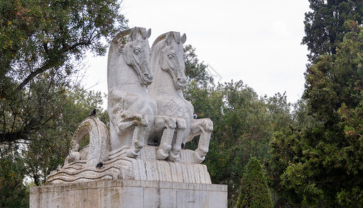 尼姆纪念碑Jeronimos修道院 位于葡萄牙里斯本附近的Belem纪念碑雕刻海马历史性教会雕像遗产喷泉旅游手工背景