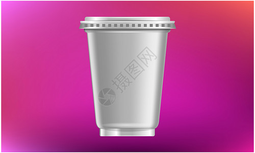 在抽象背景上模拟热饮杯的插图制品反射商业咖啡自然纸板包装广告推广品牌背景