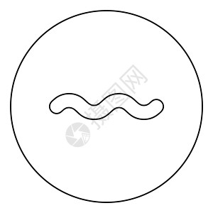 墙纸符号图标上的防潮指定圆形轮廓黑色矢量插图平面样式图像背景图片