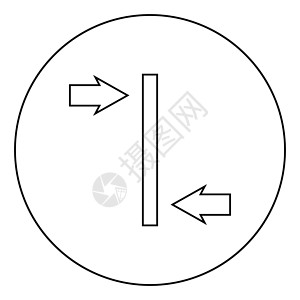 圆形轮廓黑色矢量插图平面样式图像中墙纸符号图标的偏移图像图案指定背景图片