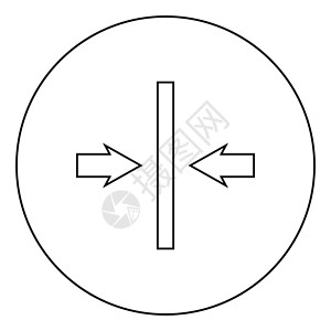 对称布局图像圆圈轮廓黑色矢量插图平面样式图像中墙纸符号图标的指定背景图片