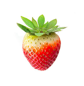 草莓红色白色养分叶子食物果味水果背景图片