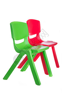 塑料椅白色座位家具休息红色背景图片