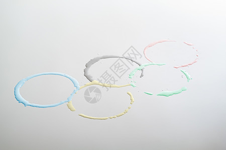 奥林匹克运动会以彩色水圈的形式标志背景图片