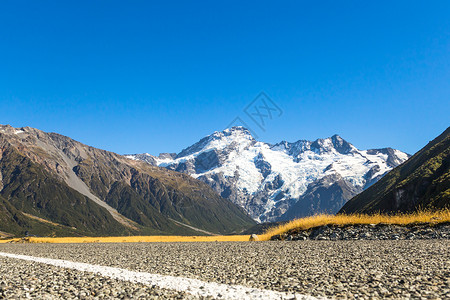 国家公园 新西兰 大洋洲顶峰冰川蓝色天空旅游风景公园旅行国家公吨背景图片
